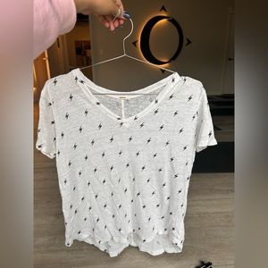 Monrow lighting bolt tee